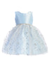 Baby Girls Light Blue Satin Diamond Sequin Tulle Flower Girl Dress 6-24Months - SophiasStyle.com